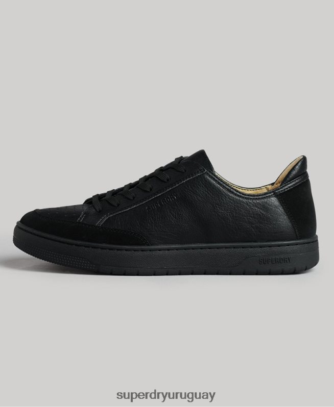 uy Superdry hombres tenis bajos vegan basket negro DT2N8Z1895 zapatos