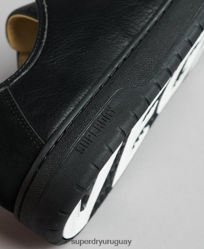 uy Superdry hombres tenis bajos vegan basket negro DT2N8Z1895 zapatos