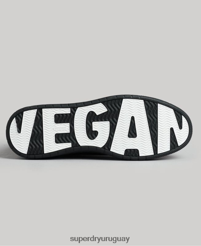uy Superdry hombres tenis bajos vegan basket negro DT2N8Z1895 zapatos