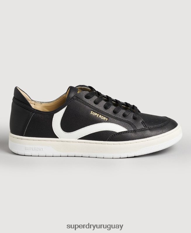 uy Superdry hombres tenis bajos vegan basket negro DT2N8Z1908 zapatos