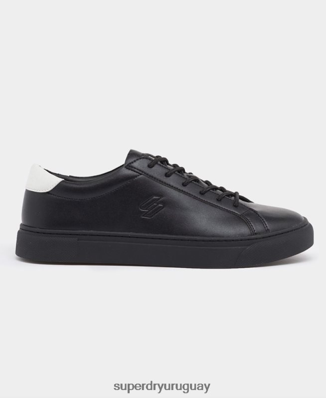 uy Superdry hombres tenis de cancha veganos negro DT2N8Z1941 zapatos