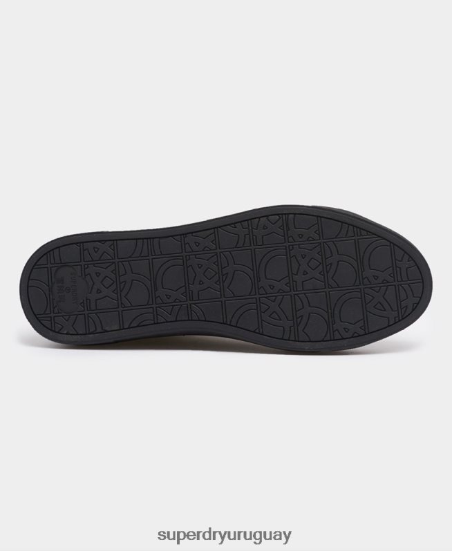 uy Superdry hombres tenis de cancha veganos negro DT2N8Z1941 zapatos