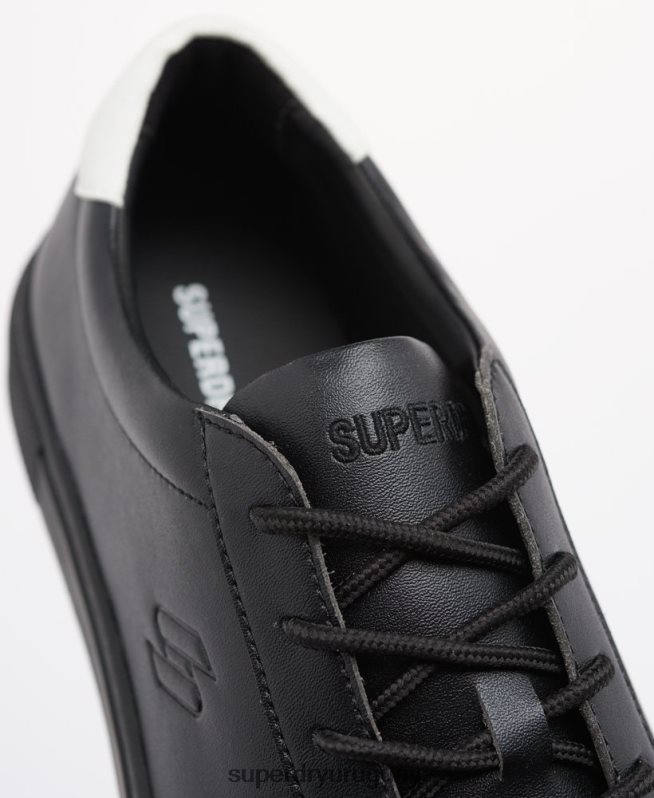 uy Superdry hombres tenis de cancha veganos negro DT2N8Z1941 zapatos