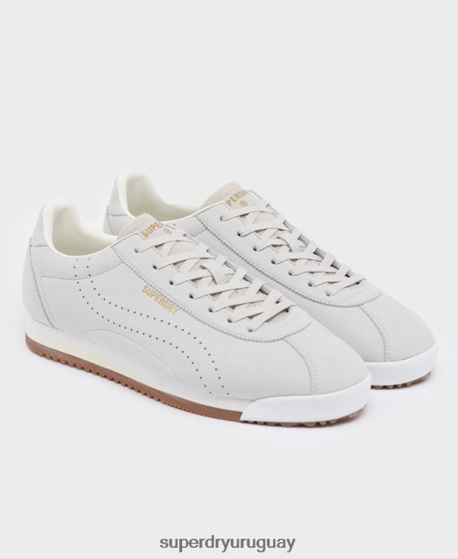 uy Superdry hombres zapatillas deportivas de pista retro veganas gris DT2N8Z1940 zapatos