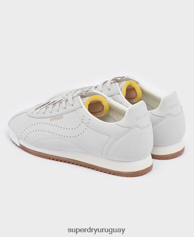 uy Superdry hombres zapatillas deportivas de pista retro veganas gris DT2N8Z1940 zapatos