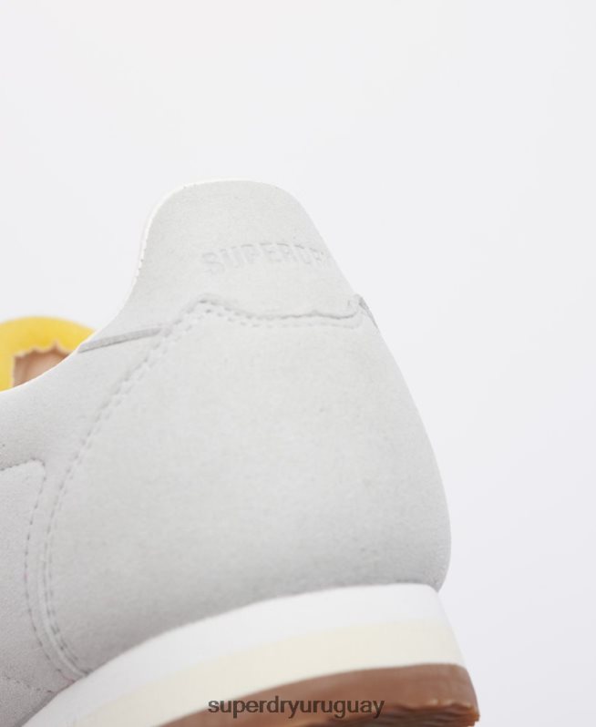 uy Superdry hombres zapatillas deportivas de pista retro veganas gris DT2N8Z1940 zapatos
