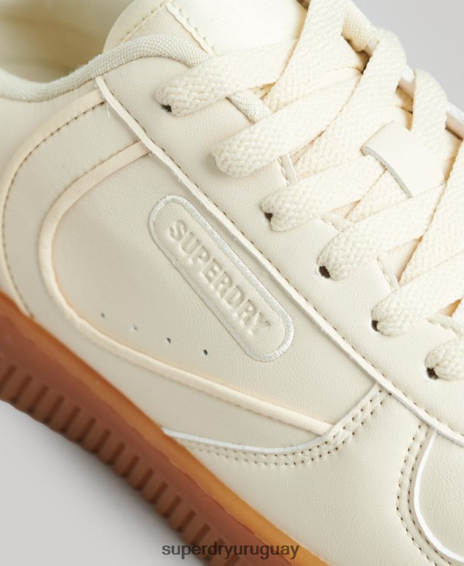 uy Superdry hombres zapatillas deportivas veganas gruesas blanco DT2N8Z1946 zapatos