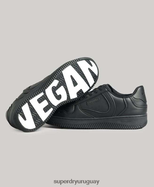 uy Superdry hombres zapatillas deportivas veganas gruesas negro DT2N8Z1935 zapatos