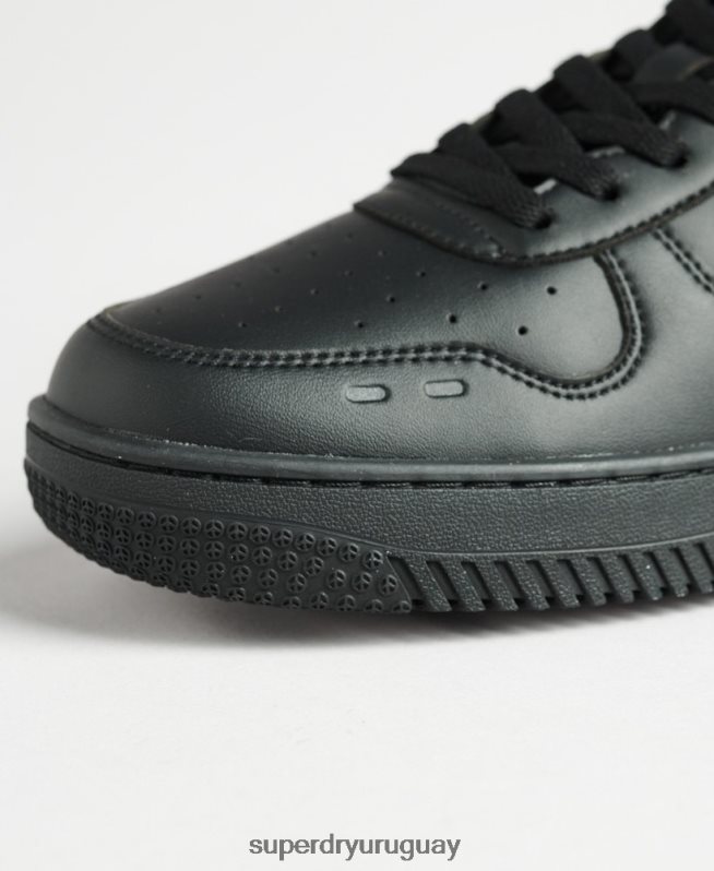 uy Superdry hombres zapatillas deportivas veganas gruesas negro DT2N8Z1935 zapatos