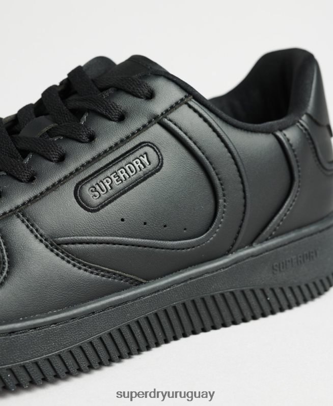 uy Superdry hombres zapatillas deportivas veganas gruesas negro DT2N8Z1935 zapatos