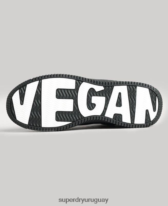 uy Superdry hombres zapatillas deportivas veganas gruesas negro DT2N8Z1935 zapatos