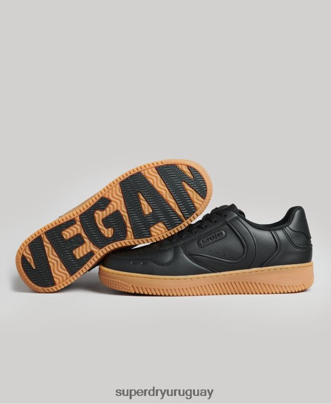uy Superdry hombres zapatillas deportivas veganas gruesas negro DT2N8Z1943 zapatos