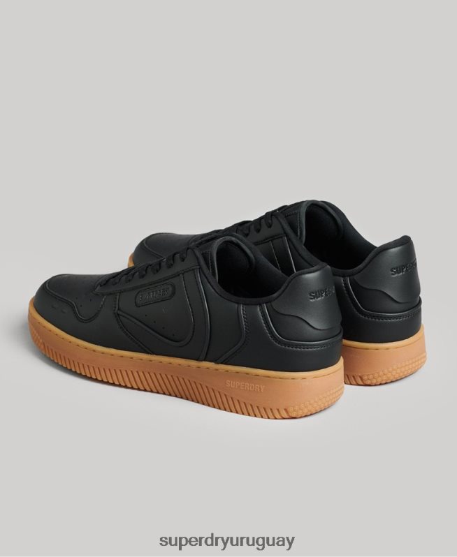 uy Superdry hombres zapatillas deportivas veganas gruesas negro DT2N8Z1943 zapatos