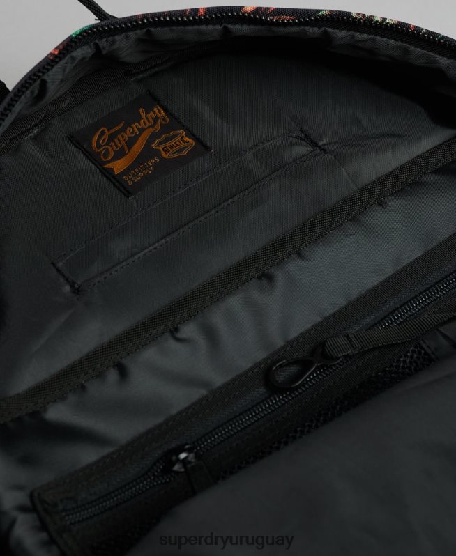 uy Superdry mujer mochila con motivo estampado negro DT2N8Z4217 accesorios