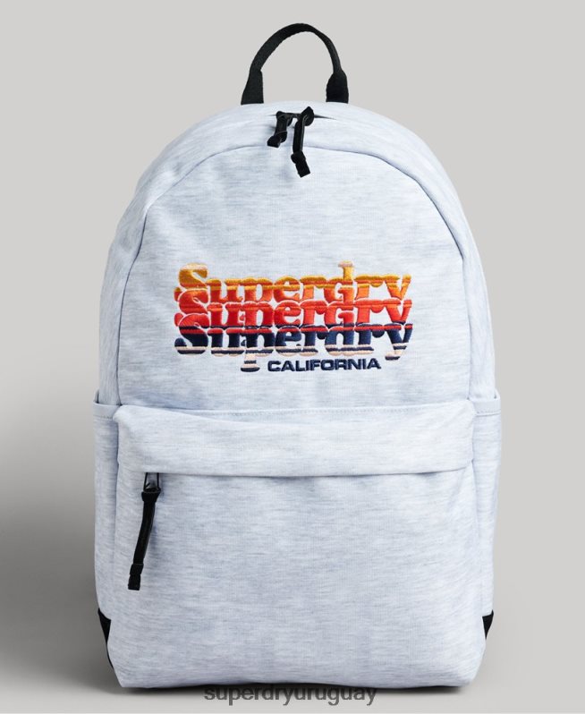 uy Superdry mujer mochila con motivo gráfico gris claro DT2N8Z1596 accesorios