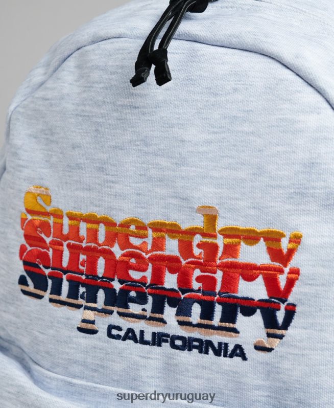 uy Superdry mujer mochila con motivo gráfico gris claro DT2N8Z1596 accesorios