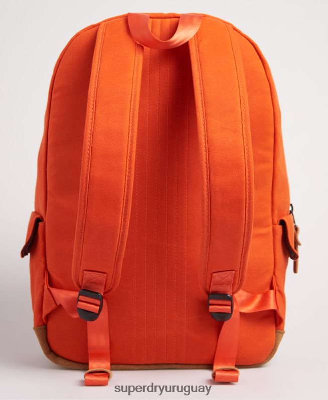 uy Superdry mujer mochila montana de lona encerada naranja DT2N8Z6667 accesorios