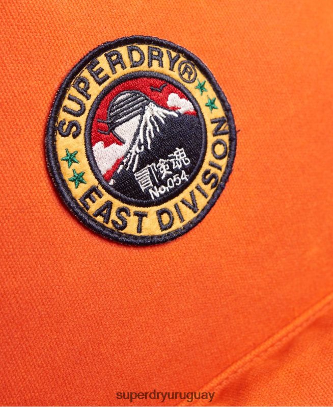 uy Superdry mujer mochila montana de lona encerada naranja DT2N8Z6667 accesorios