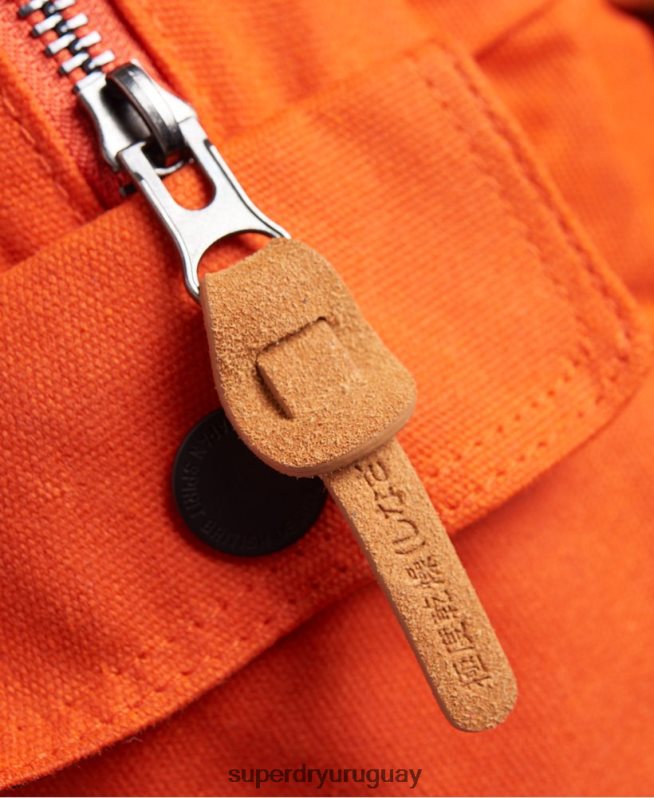 uy Superdry mujer mochila montana de lona encerada naranja DT2N8Z6667 accesorios