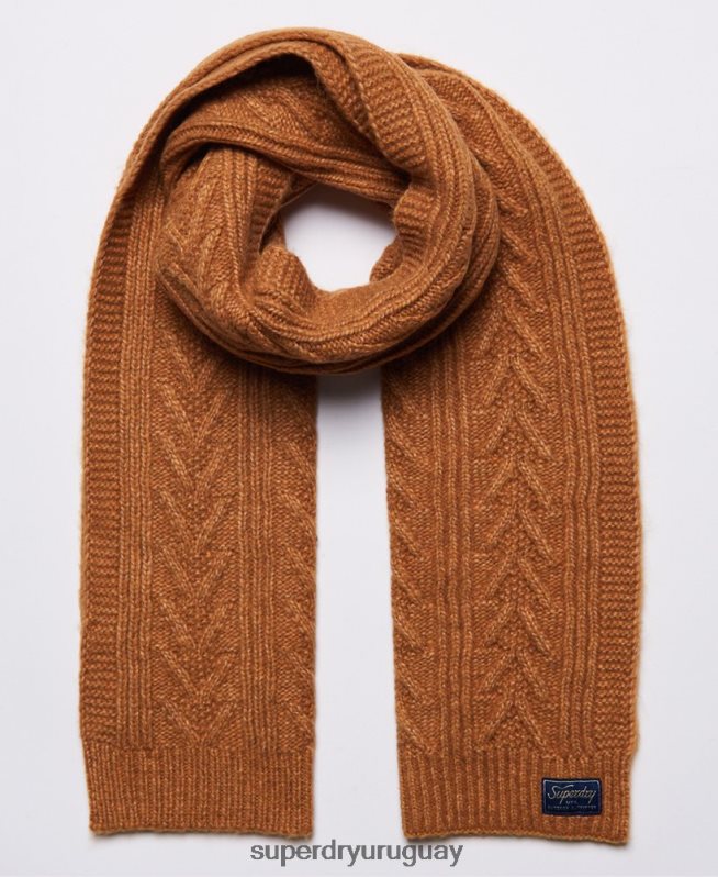 uy Superdry mujer bufanda cablelux amarillo DT2N8Z4303 accesorios