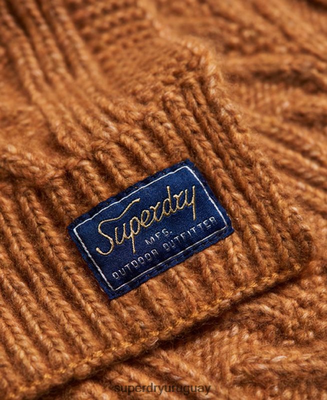 uy Superdry mujer bufanda cablelux amarillo DT2N8Z4303 accesorios