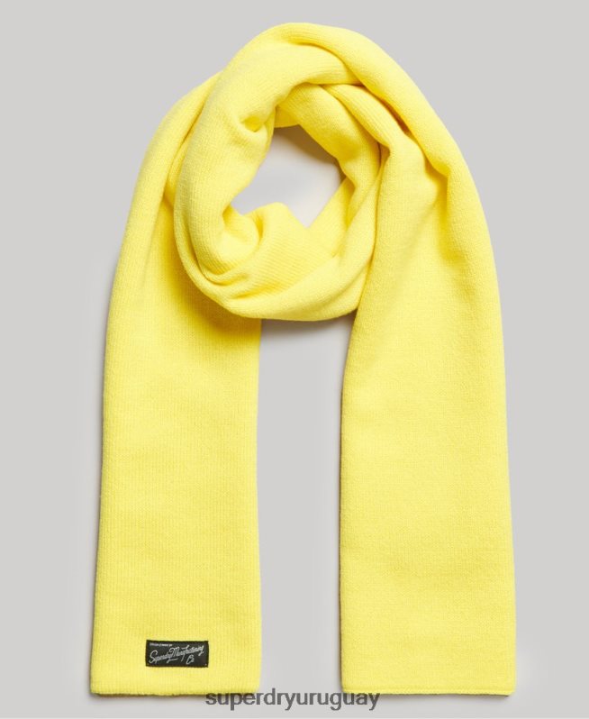 uy Superdry mujer bufanda clásica de la vendimia amarillo DT2N8Z4230 accesorios