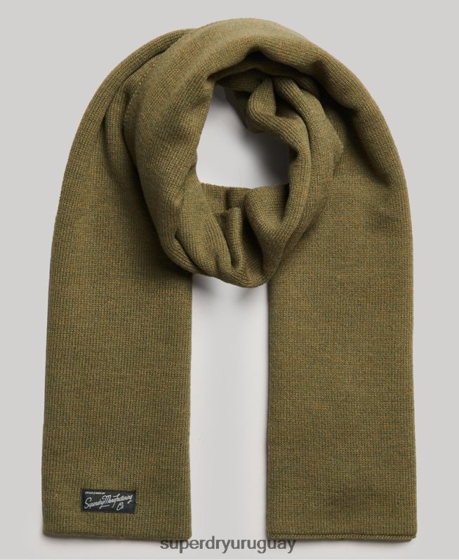 uy Superdry mujer bufanda clásica de la vendimia caqui DT2N8Z4231 accesorios