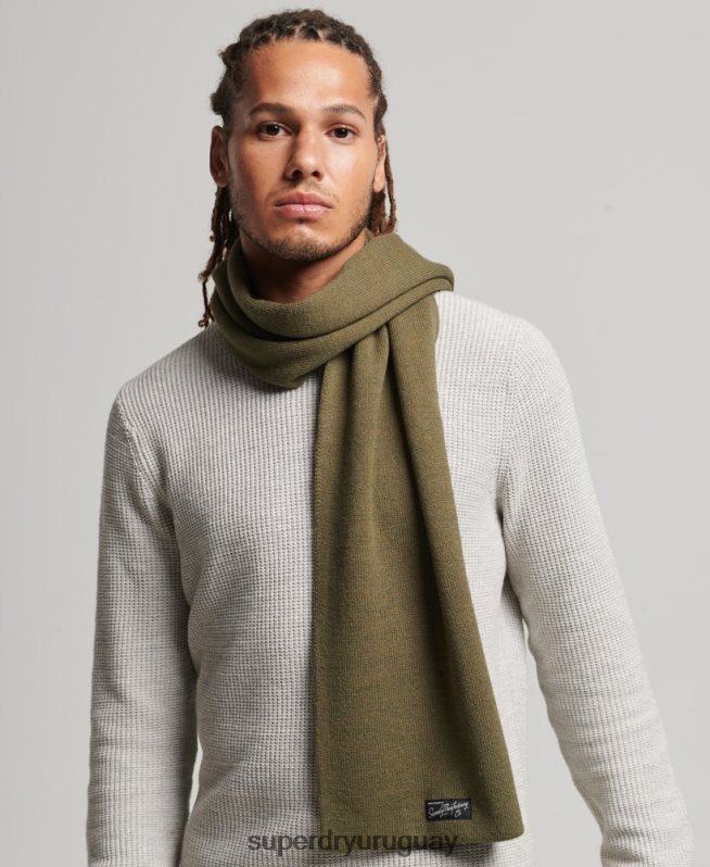 uy Superdry mujer bufanda clásica de la vendimia caqui DT2N8Z4231 accesorios