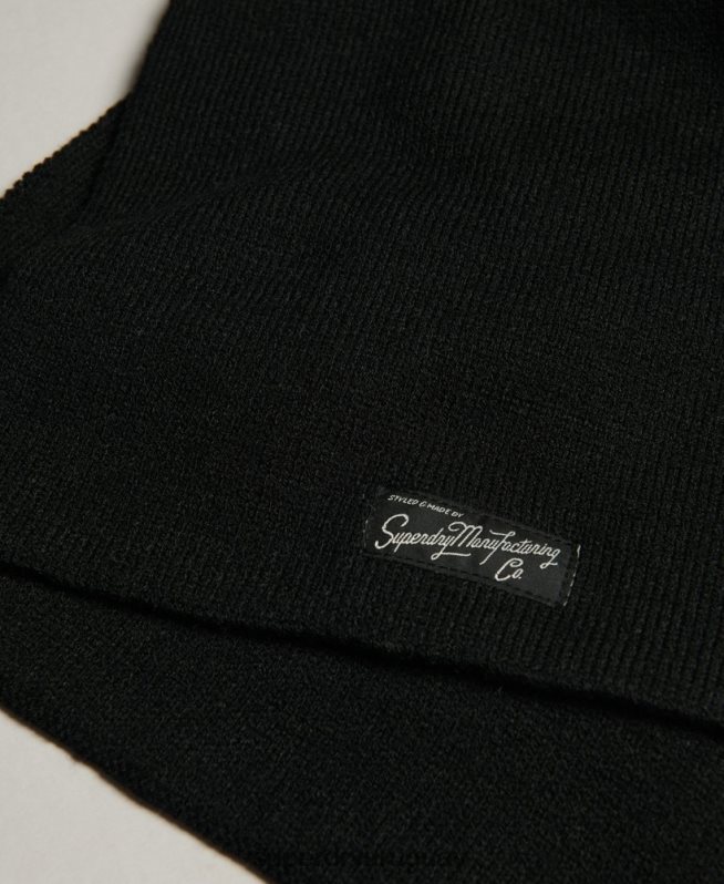 uy Superdry mujer bufanda clásica de la vendimia negro DT2N8Z4229 accesorios