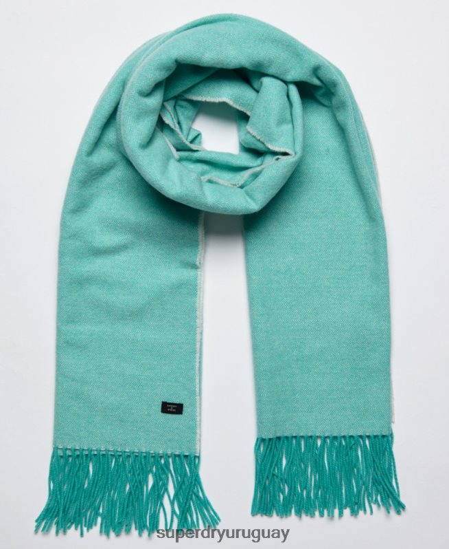 uy Superdry mujer bufanda de estudio azul claro DT2N8Z4282 accesorios