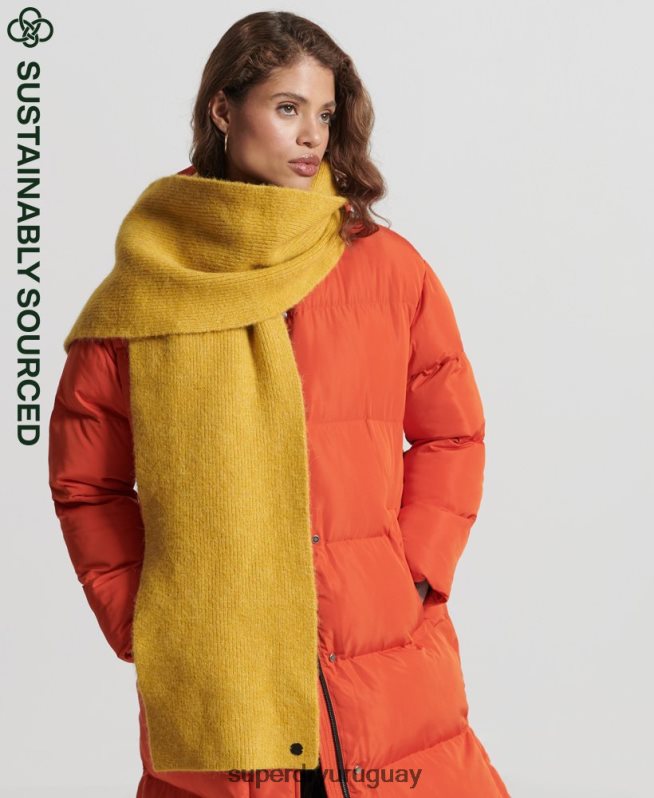 uy Superdry mujer bufanda de lujo verde DT2N8Z4300 accesorios