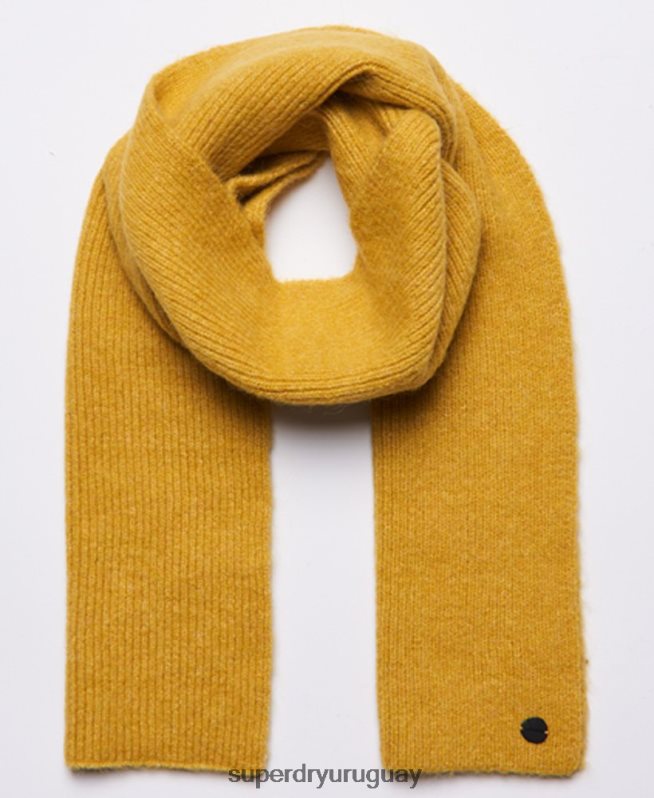 uy Superdry mujer bufanda de lujo verde DT2N8Z4300 accesorios