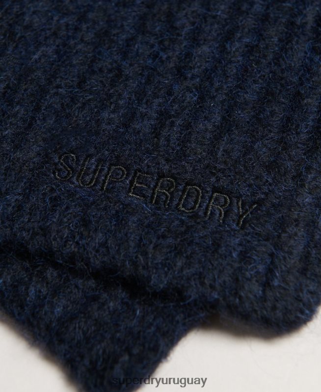 uy Superdry mujer bufanda esencial de canalé Armada DT2N8Z4241 accesorios
