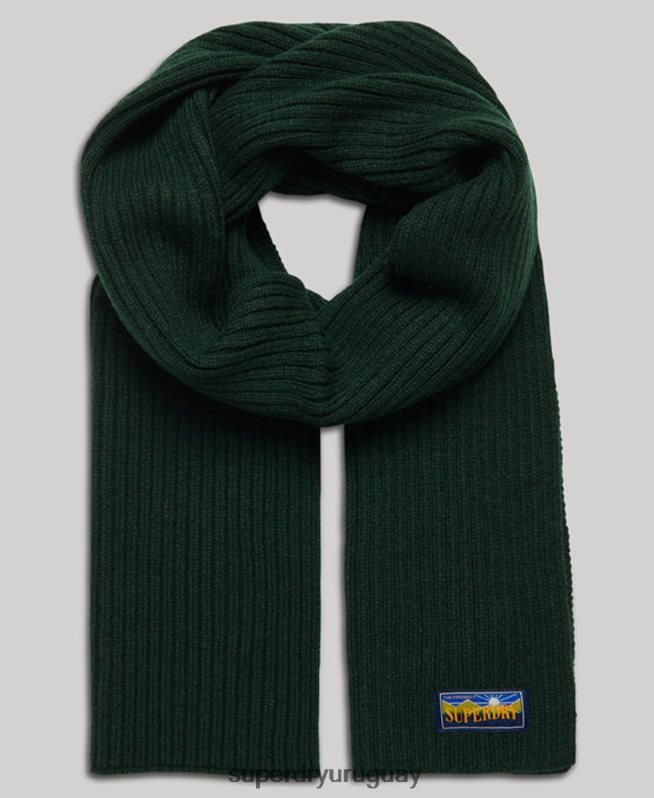 uy Superdry mujer bufanda radar de mezcla de lana verde DT2N8Z4248 accesorios