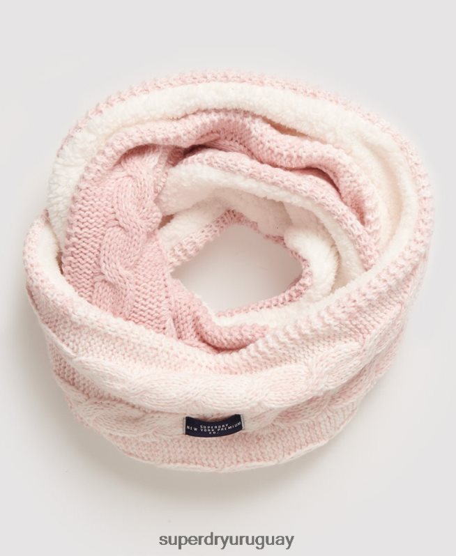 uy Superdry mujer redecilla de cable clarrie rosa DT2N8Z4333 accesorios