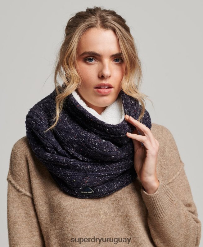 uy Superdry mujer redecilla de cable gracie Armada DT2N8Z4324 accesorios