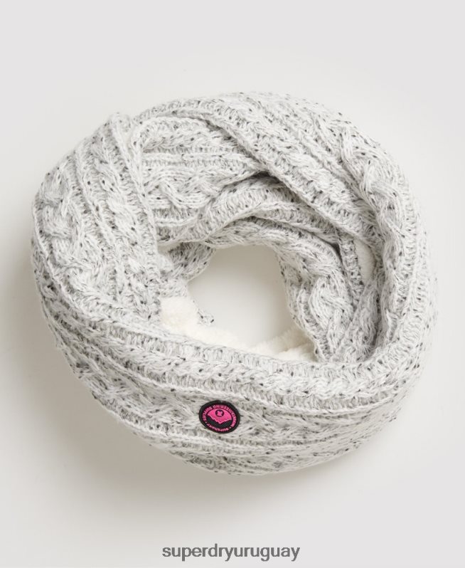 uy Superdry mujer redecilla de cable gracie gris claro DT2N8Z4335 accesorios
