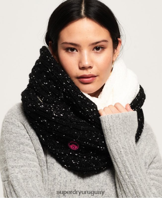 uy Superdry mujer redecilla de cable gracie negro DT2N8Z4334 accesorios