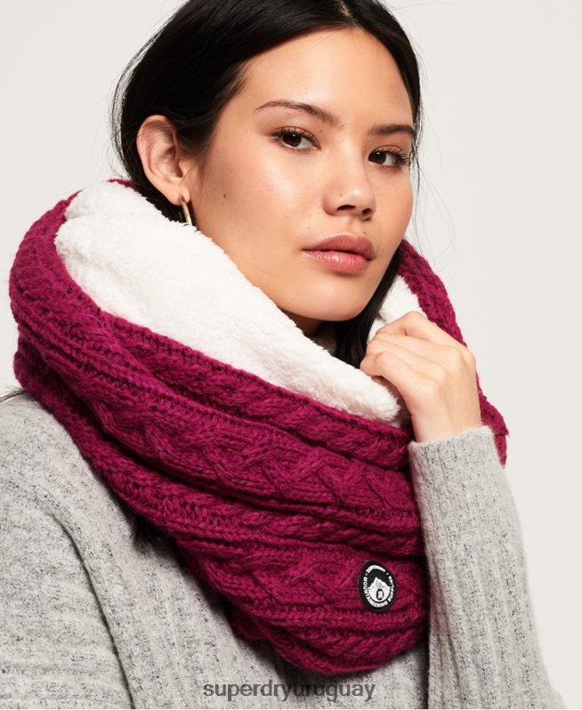 uy Superdry mujer redecilla de cable gracie rosa DT2N8Z4336 accesorios