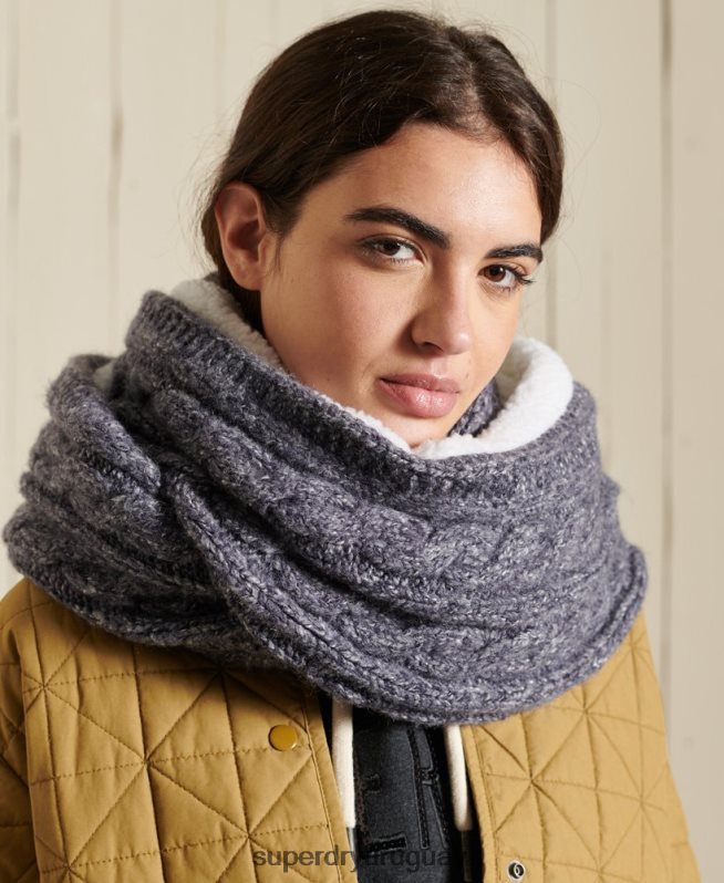uy Superdry mujer redecilla de tweed Armada DT2N8Z4302 accesorios