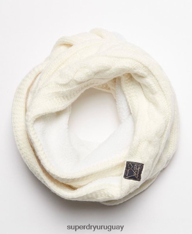 uy Superdry mujer redecilla de tweed blanco DT2N8Z4305 accesorios