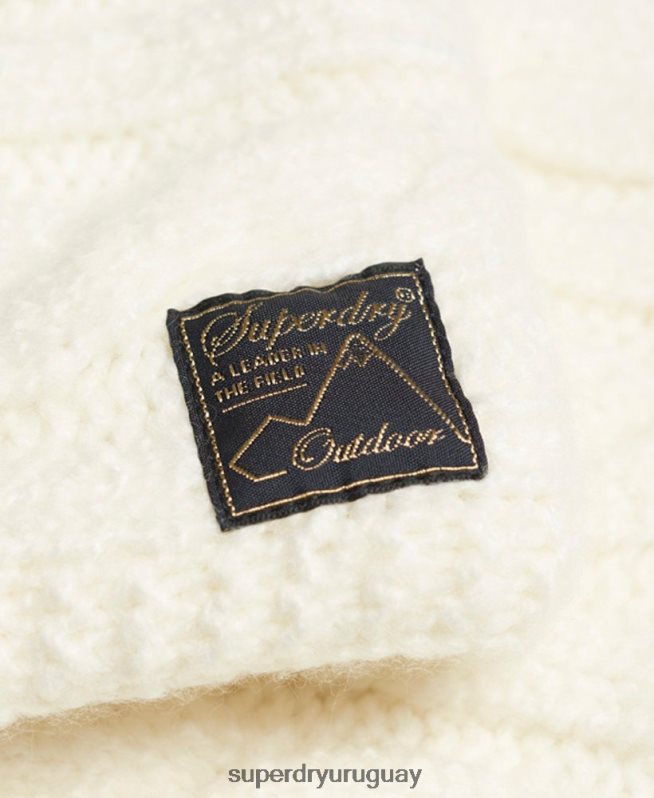 uy Superdry mujer redecilla de tweed blanco DT2N8Z4305 accesorios