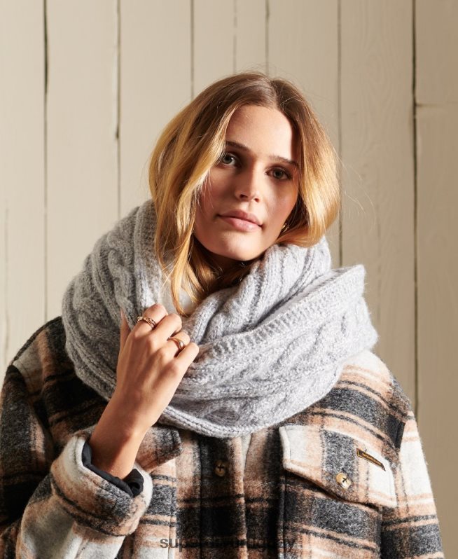 uy Superdry mujer redecilla de tweed gris DT2N8Z4309 accesorios