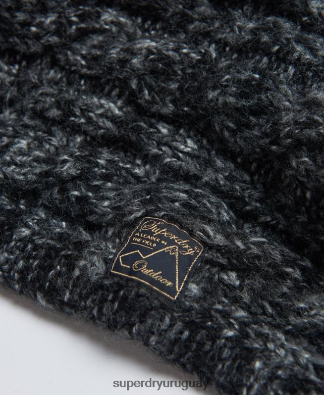 uy Superdry mujer redecilla de tweed negro DT2N8Z4299 accesorios