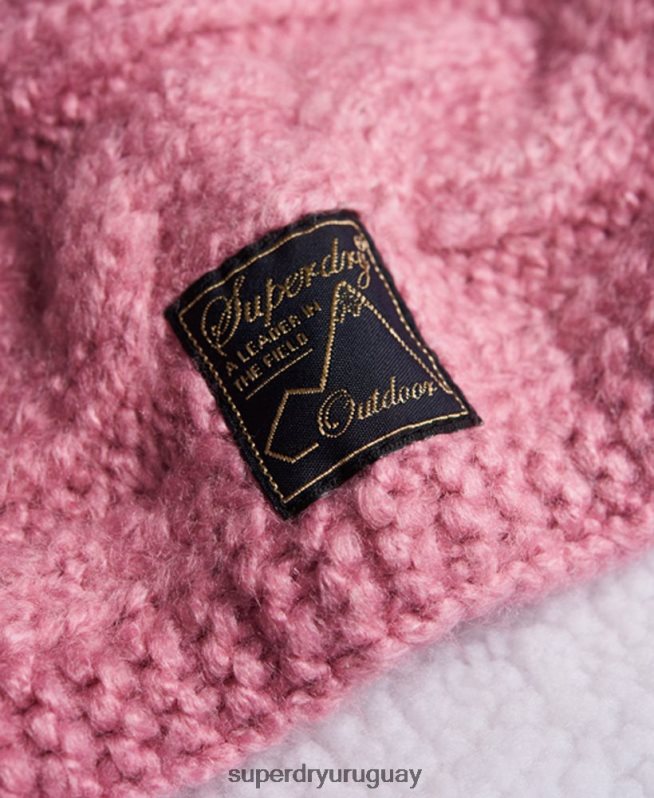 uy Superdry mujer redecilla de tweed rosa DT2N8Z4308 accesorios