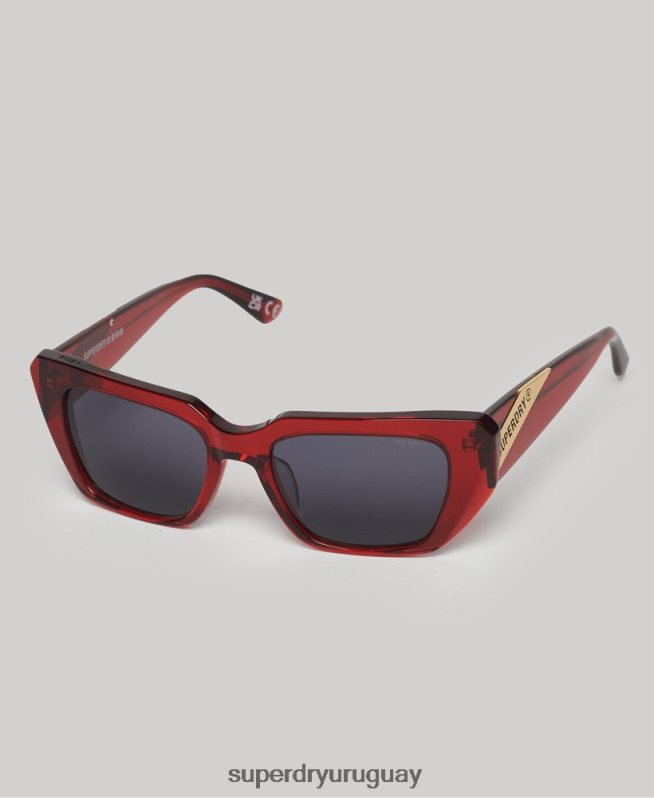 uy Superdry mujer lentes de sol angulares sdr 90s rojo DT2N8Z2086 accesorios