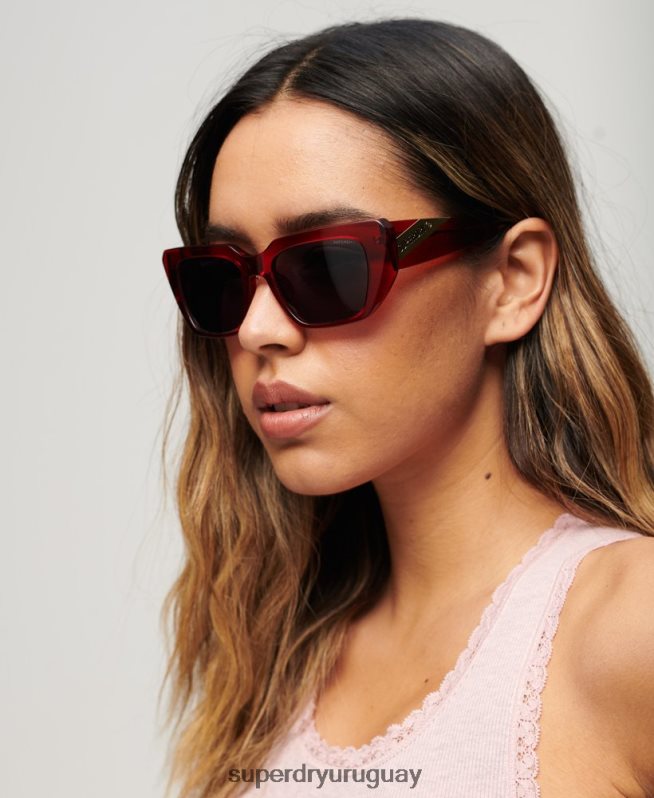 uy Superdry mujer lentes de sol angulares sdr 90s rojo DT2N8Z2086 accesorios