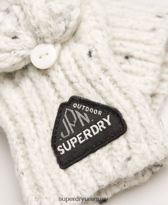 uy Superdry mujer guantes de cable gracie blanco DT2N8Z4344 accesorios