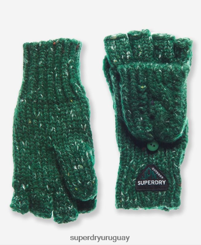 uy Superdry mujer guantes de cable gracie verde DT2N8Z4322 accesorios