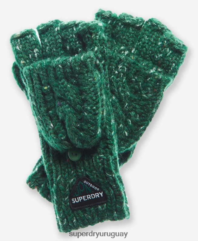 uy Superdry mujer guantes de cable gracie verde DT2N8Z4322 accesorios